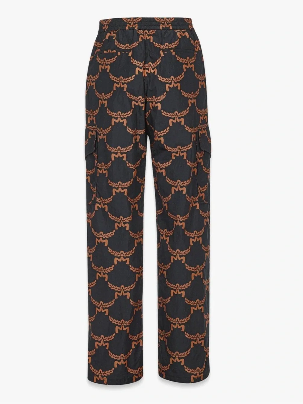 MCM Lauretos Monogram Pants in Black Gold ECONYLON NWT Small S 4 6 27X32